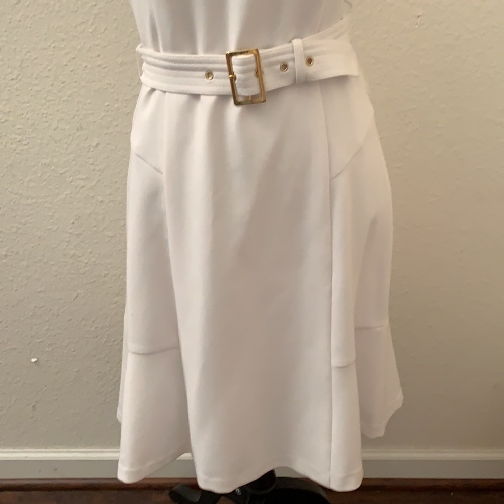 White House Black Market WHBM white dress 8 New NWT medium Sleeveless GORGEOUS - Picture 3 of 11